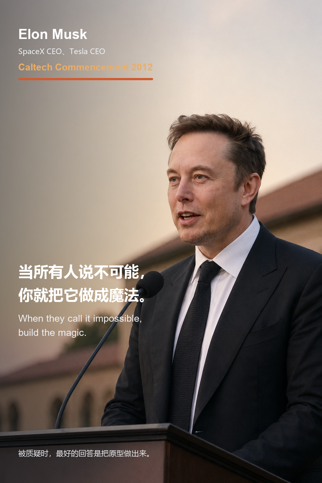 Elon Musk 毕业演讲图卡